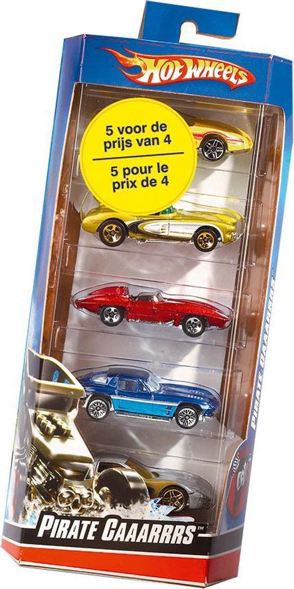 Hot Wheels Cadeauset met 5 Stoere Auto's