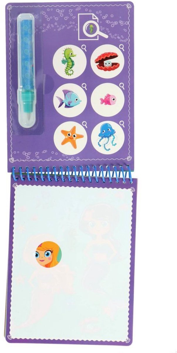 Totum Aqua Magic Kleurboek Zeeleven - Herbruikbaar 16x21 cm