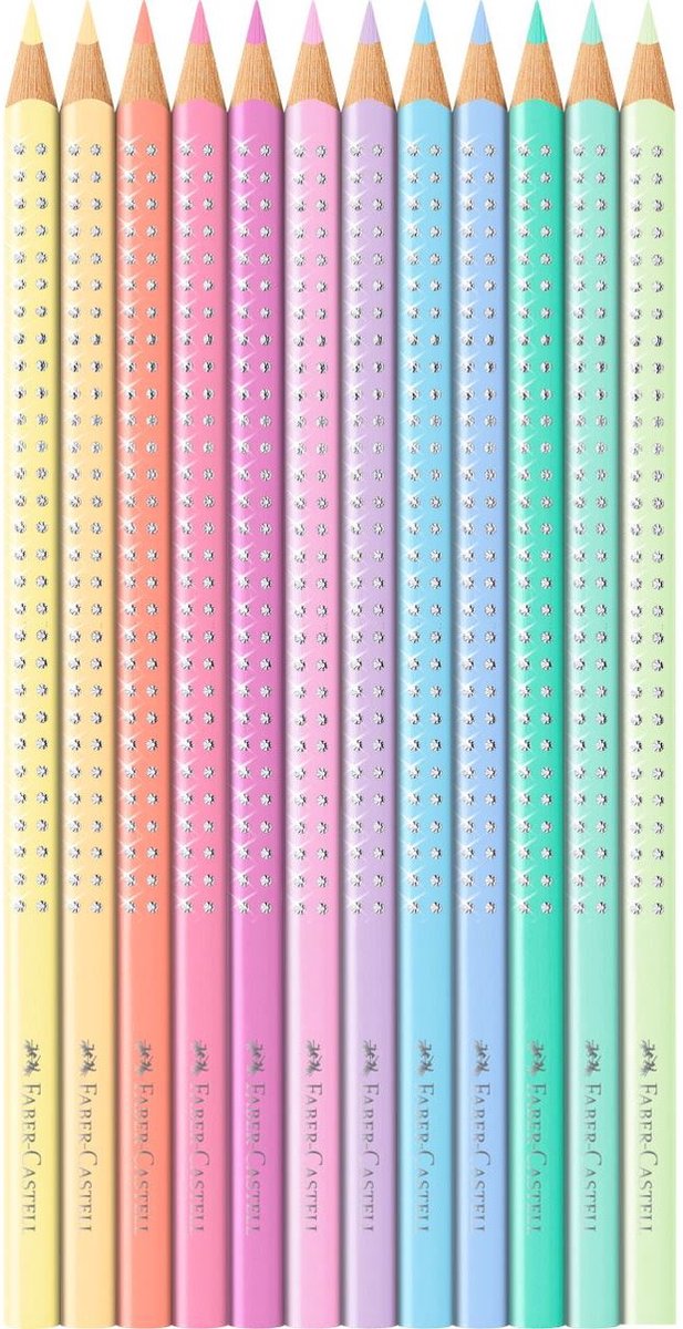Faber-Castell Sparkle Kleurpotloden Pastel - 12 Stuks - FC-201910