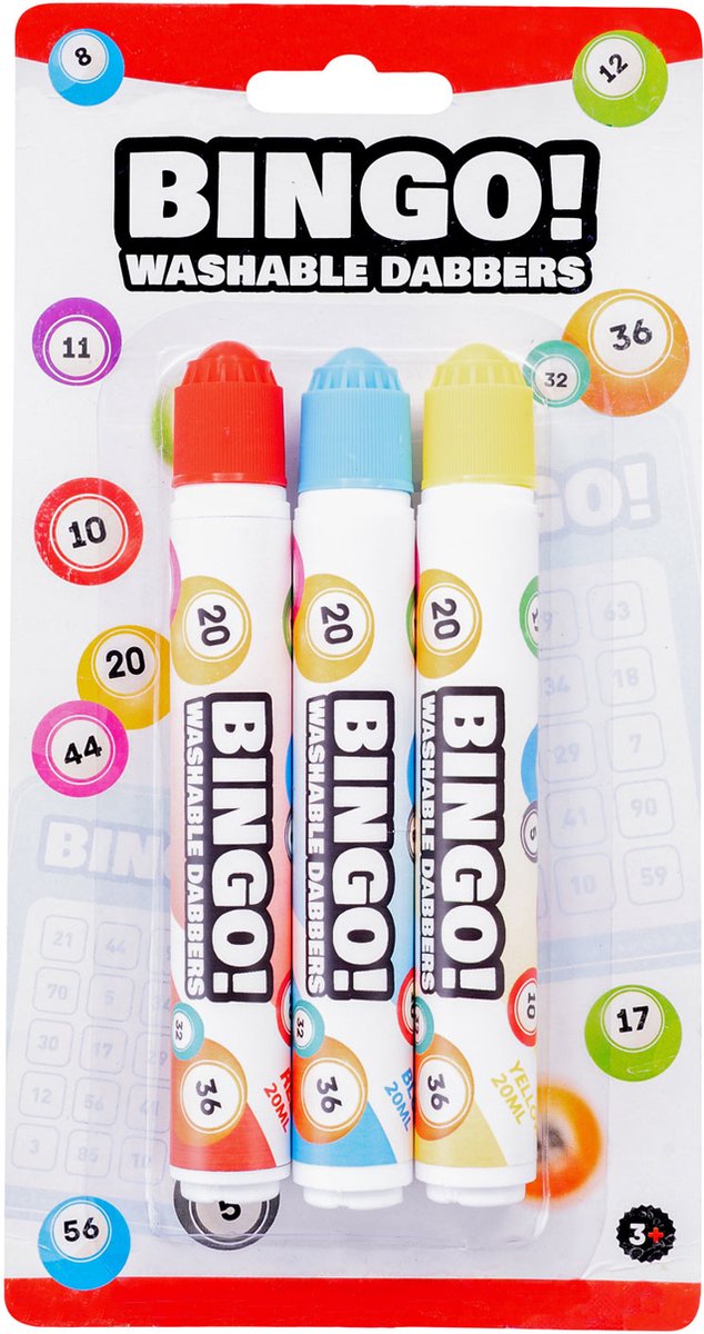 Engelhart Bingo Stiften Set van 3 - Blauw, Geel & Rood - 20 ml