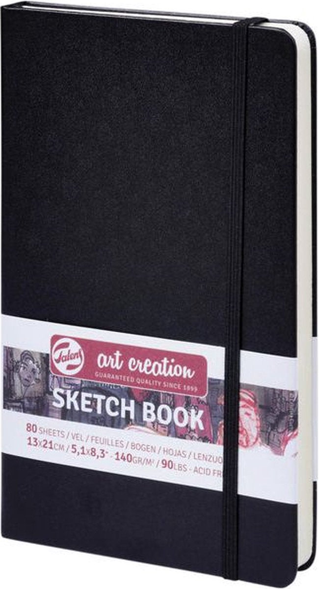 Talens Art Creation Schetsboek Zwart 13x21cm 140g