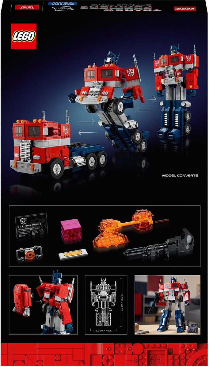 LEGO ICONS 10302 Optimus Prime Transformer Bouwset