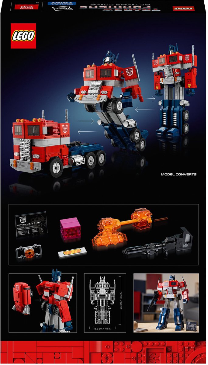 LEGO ICONS 10302 Optimus Prime Transformer Bouwset