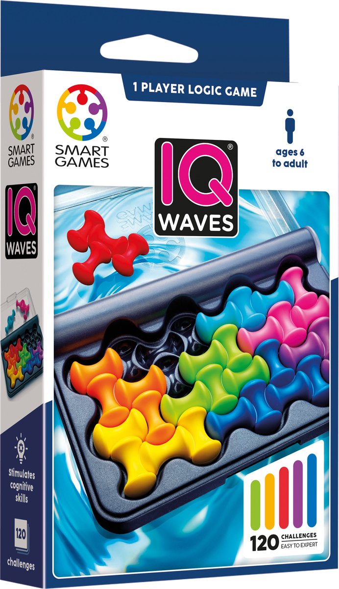 SmartGames IQ Waves - 120 Uitdagingen Reisspel