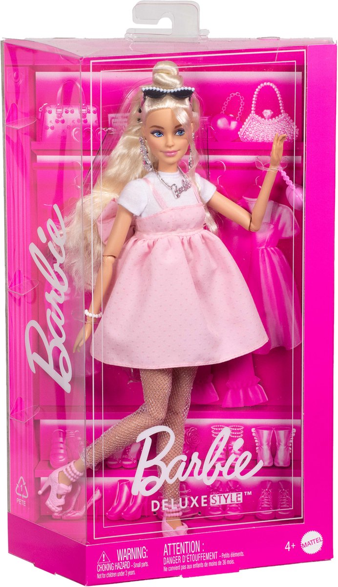 Barbie Deluxe Style - Pastelroze Poppenjurk