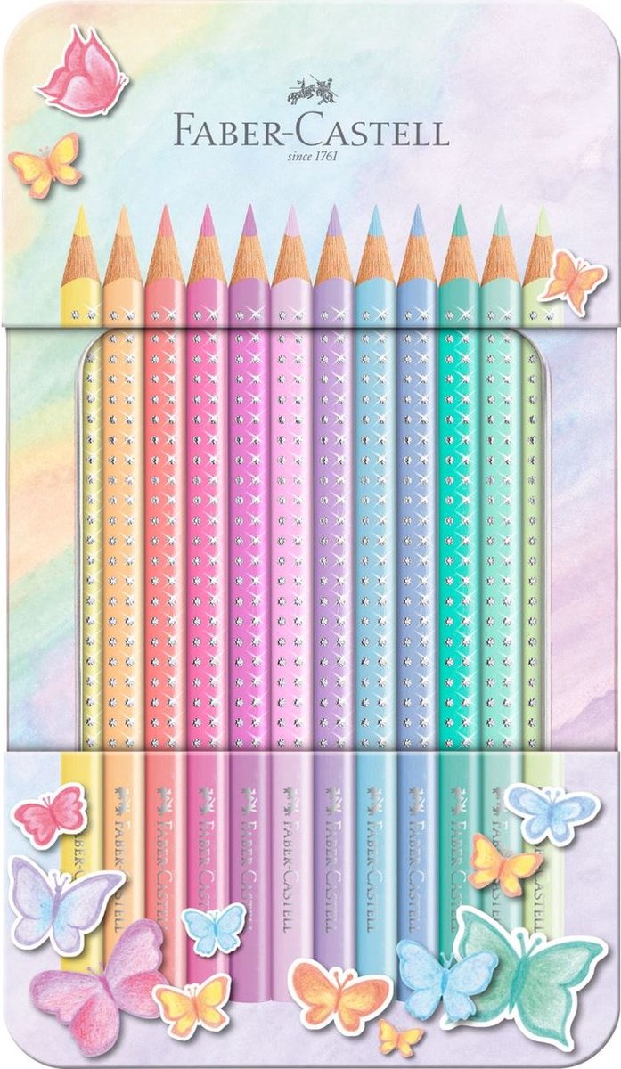 Faber-Castell Sparkle Kleurpotloden Pastel - 12 Stuks - FC-201910