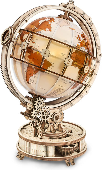 Robotime Luminous Globe ST003 - Houten Wereldbol Maquette