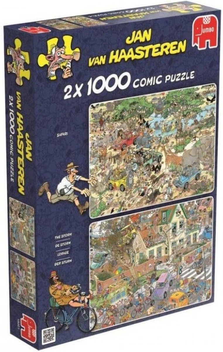 Jan van Haasteren Puzzelset Safari & Storm - 2x1000 Stukjes