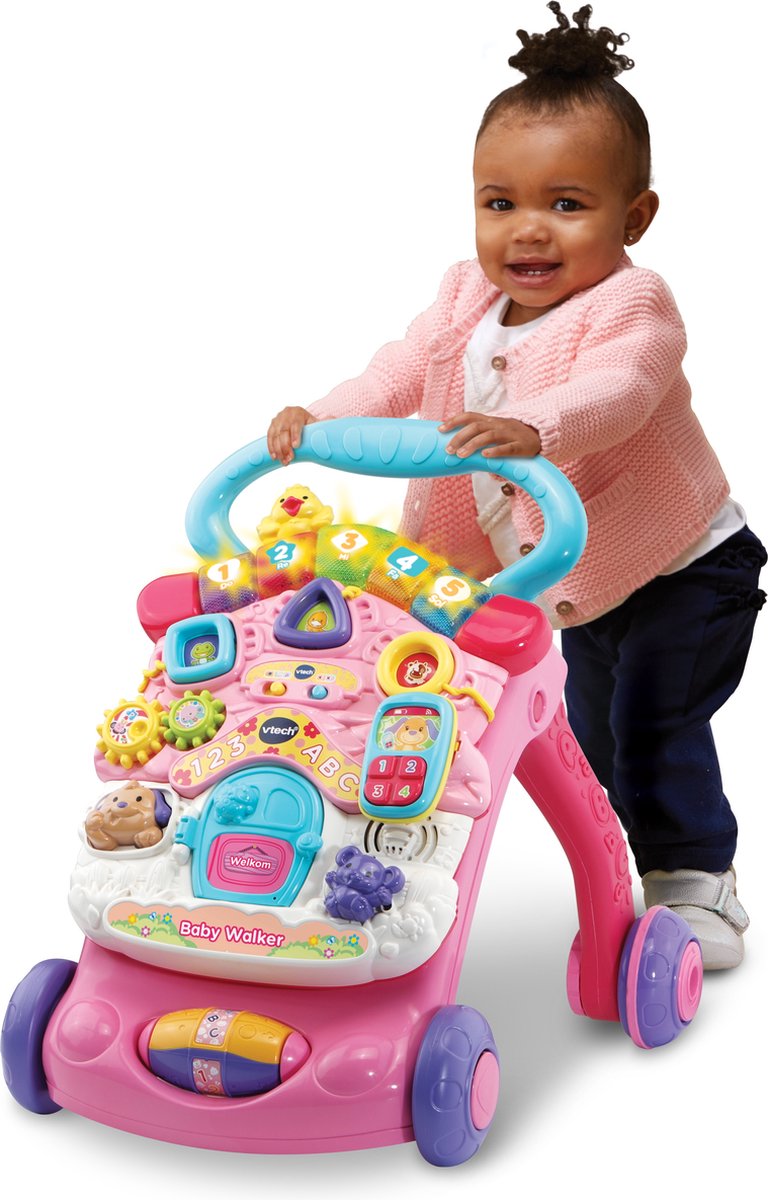 VTech Roze Baby Walker met Interactief Speelpaneel