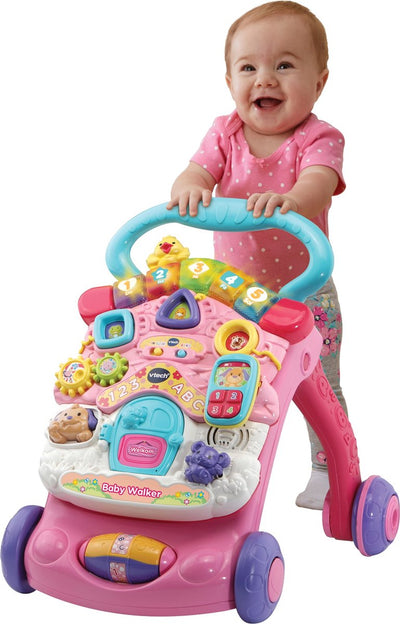 VTech Roze Baby Walker met Interactief Speelpaneel