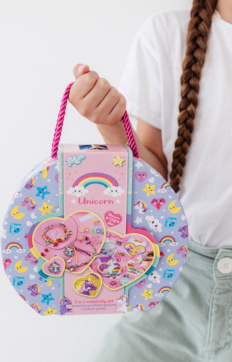 Totum 2-in-1 Eenhoorn Koffer voor Creatief Spel