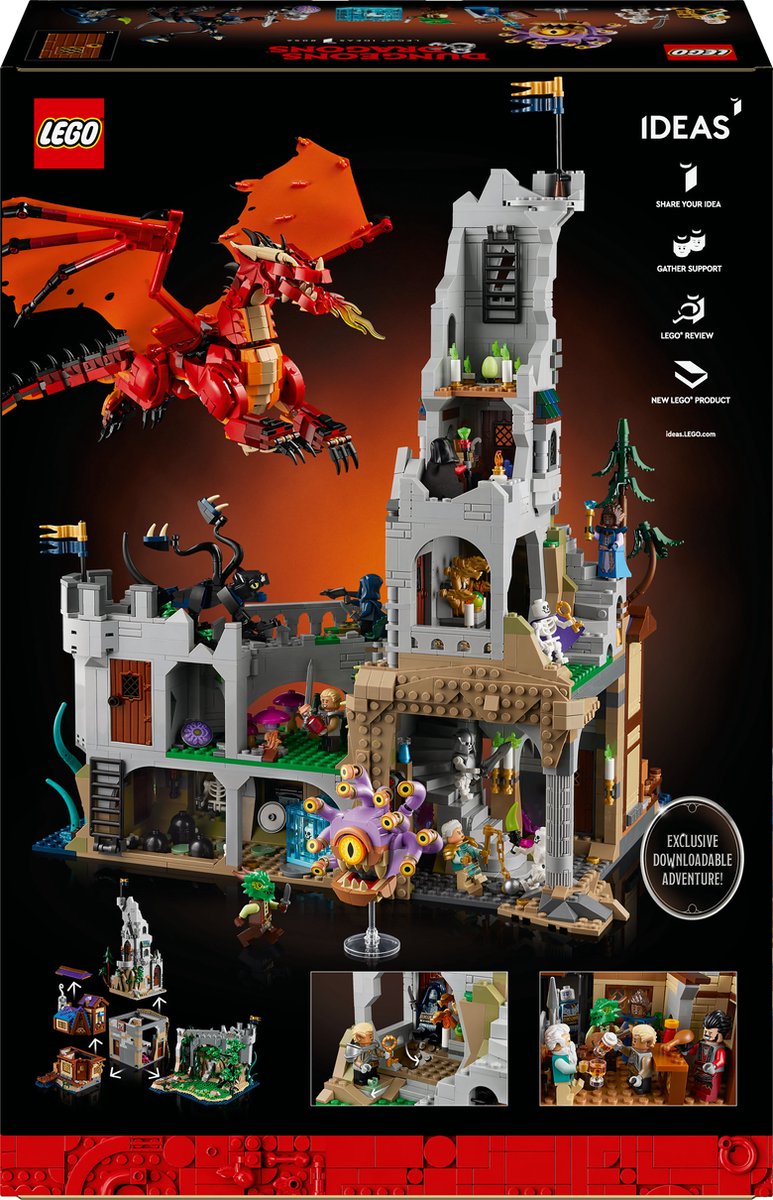 LEGO Ideas Dungeons & Dragons Rode Draak Avontuur - 21348