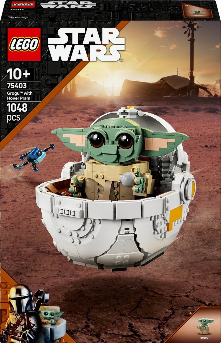 LEGO Star Wars Mandalorian Grogu met Hover Kinderwagen - 75403
