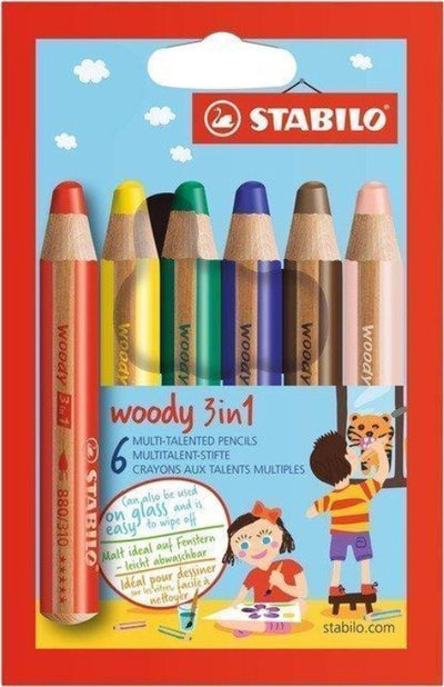 STABILO Woody 3-in-1 Kleurpotloden Set - 10 Stuks