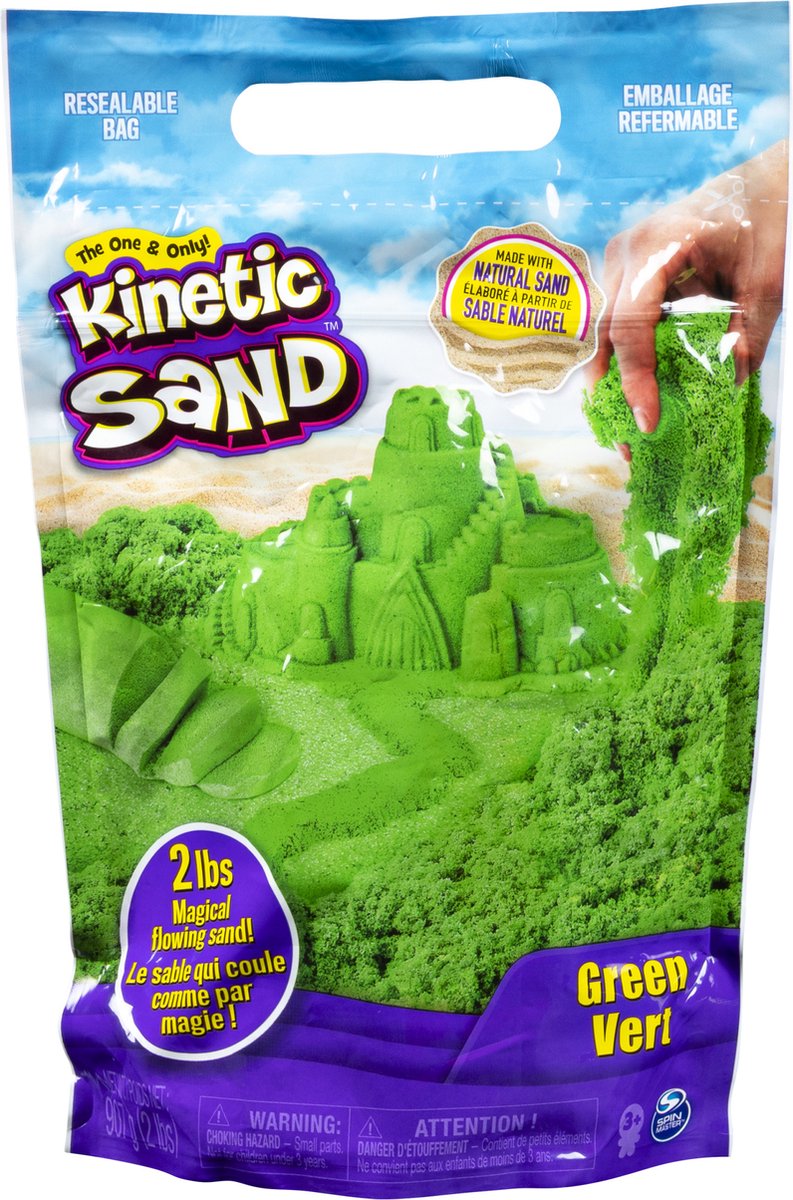 Kinetic Sand Groen Zand om te Mixen en Modelleren - 907g