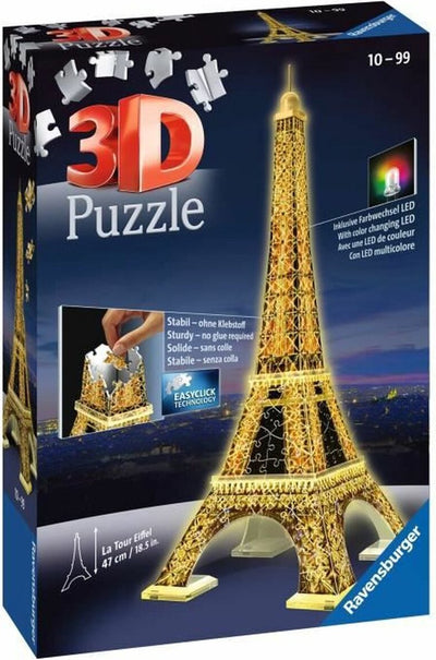 Ravensburger Eiffeltoren bij Nacht 3D Puzzel - 216 Stukjes