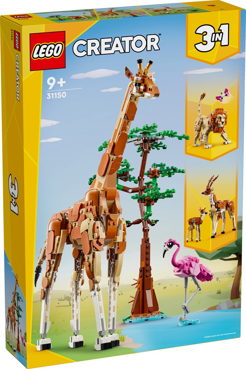 LEGO Creator Safari Dieren 3-in-1: Giraf, Leeuw & Gazellen
