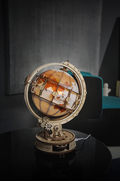 Robotime Luminous Globe ST003 - Houten Wereldbol Maquette