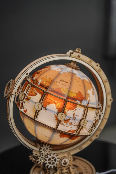 Robotime Luminous Globe ST003 - Houten Wereldbol Maquette