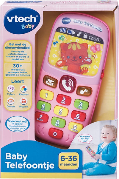 VTech Baby Roze Speeltelefoon met Licht en Geluid