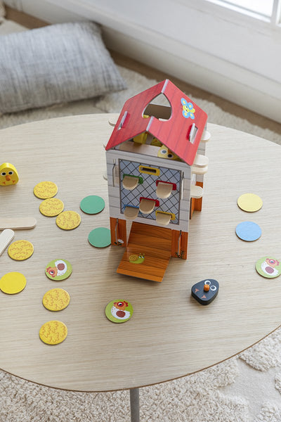 Goula Vrolijke Kip Houten Activiteitenspel