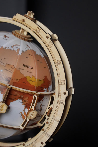Robotime Luminous Globe ST003 - Houten Wereldbol Maquette