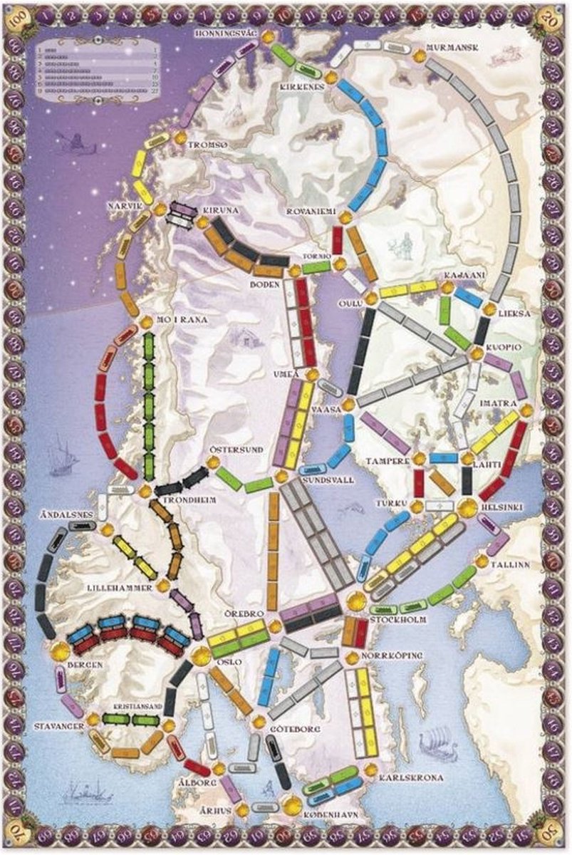 Days of Wonder Ticket to Ride Noordse Landen Bordspel