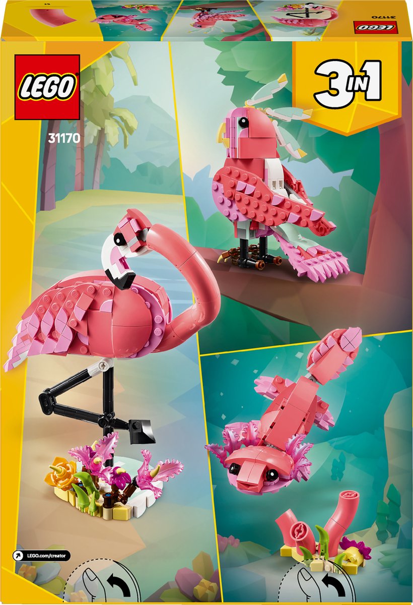 LEGO Creator 3in1 Wilde Dieren: Flamingo Set - 31170