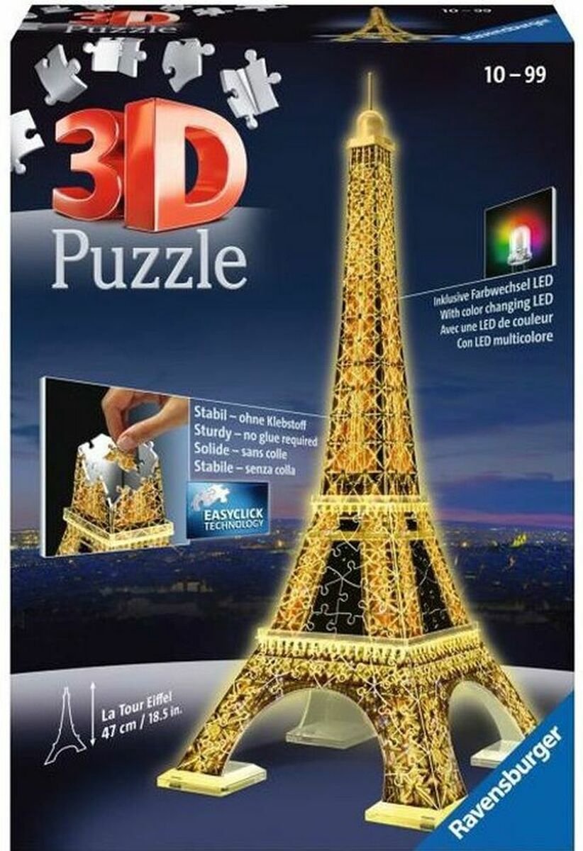 Ravensburger Eiffeltoren bij Nacht 3D Puzzel - 216 Stukjes