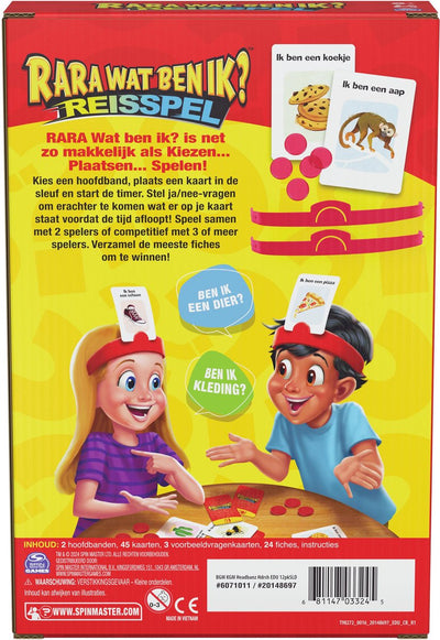 Hedbanz Raadspel voor op Reis - RARA Qu'est-ce que je suis ?