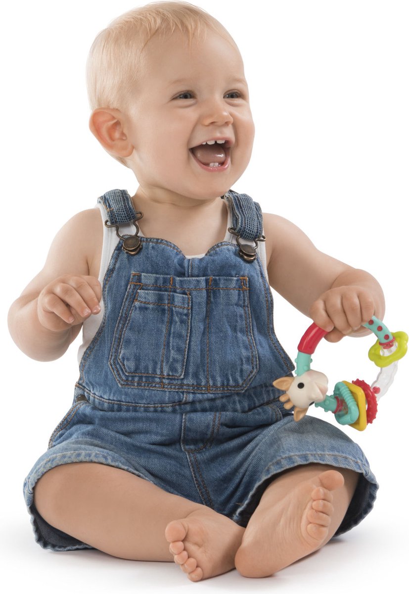 Sophie de Giraf Multi-Textuur Rammelaar Rood/Wit