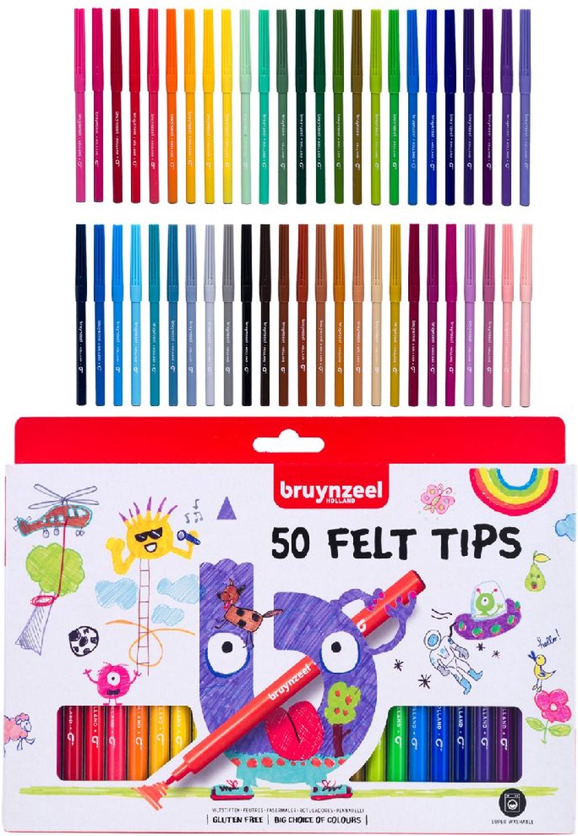 Bruynzeel Feutreset - 50 Kleuren