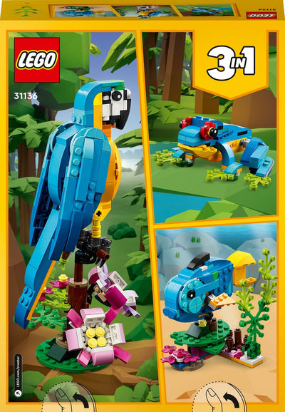 LEGO Creator 3in1 Exotische Papegaai en Meer - 31136