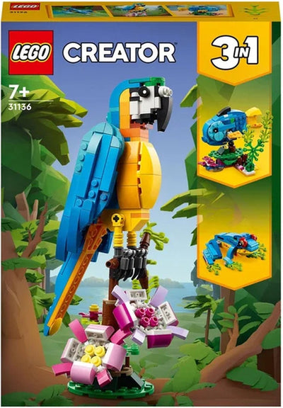 LEGO Creator 3in1 Exotische Papegaai en Meer - 31136