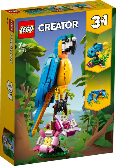 LEGO Creator 3in1 Exotische Papegaai en Meer - 31136