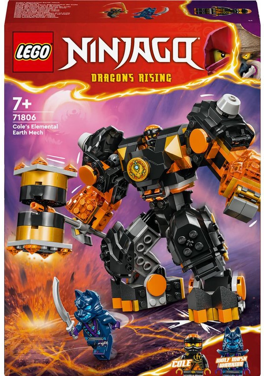 LEGO NINJAGO Elementaire Aardrobot van Cole - 71806