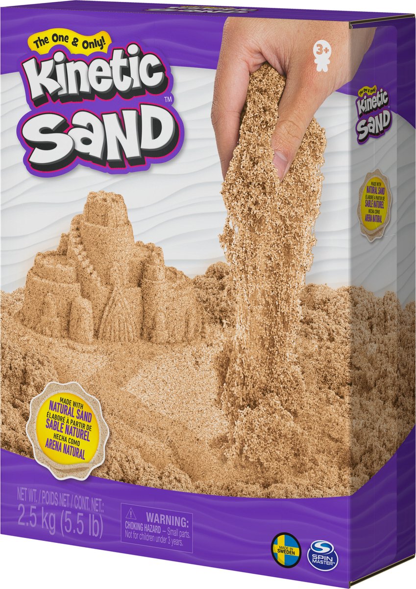 Kinetic Sand Natuurlijk Bruin Zand - 2,5 kg voor Creatief Spel