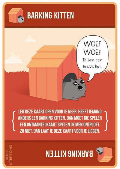 Exploding Kittens Uitbreiding Barking Kittens Kaartspel
