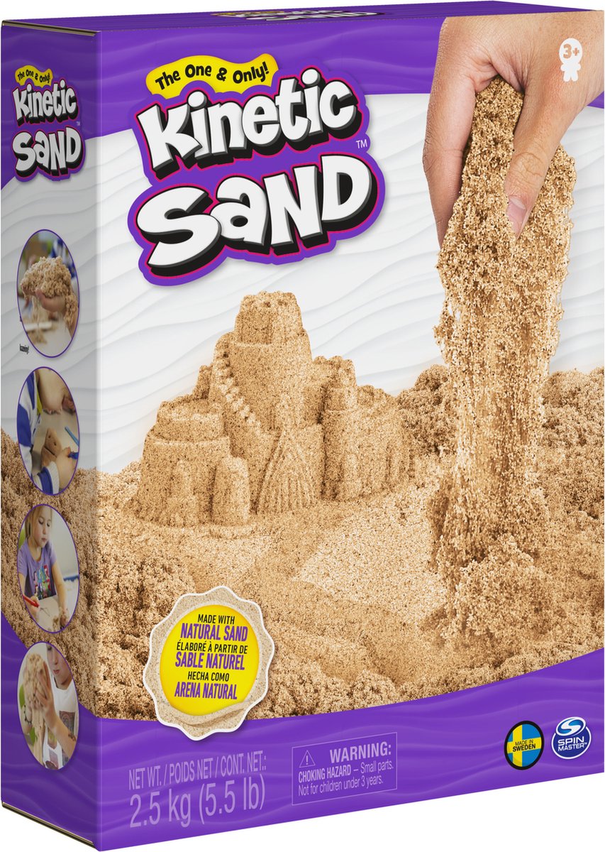 Kinetic Sand Natuurlijk Bruin Zand - 2,5 kg voor Creatief Spel