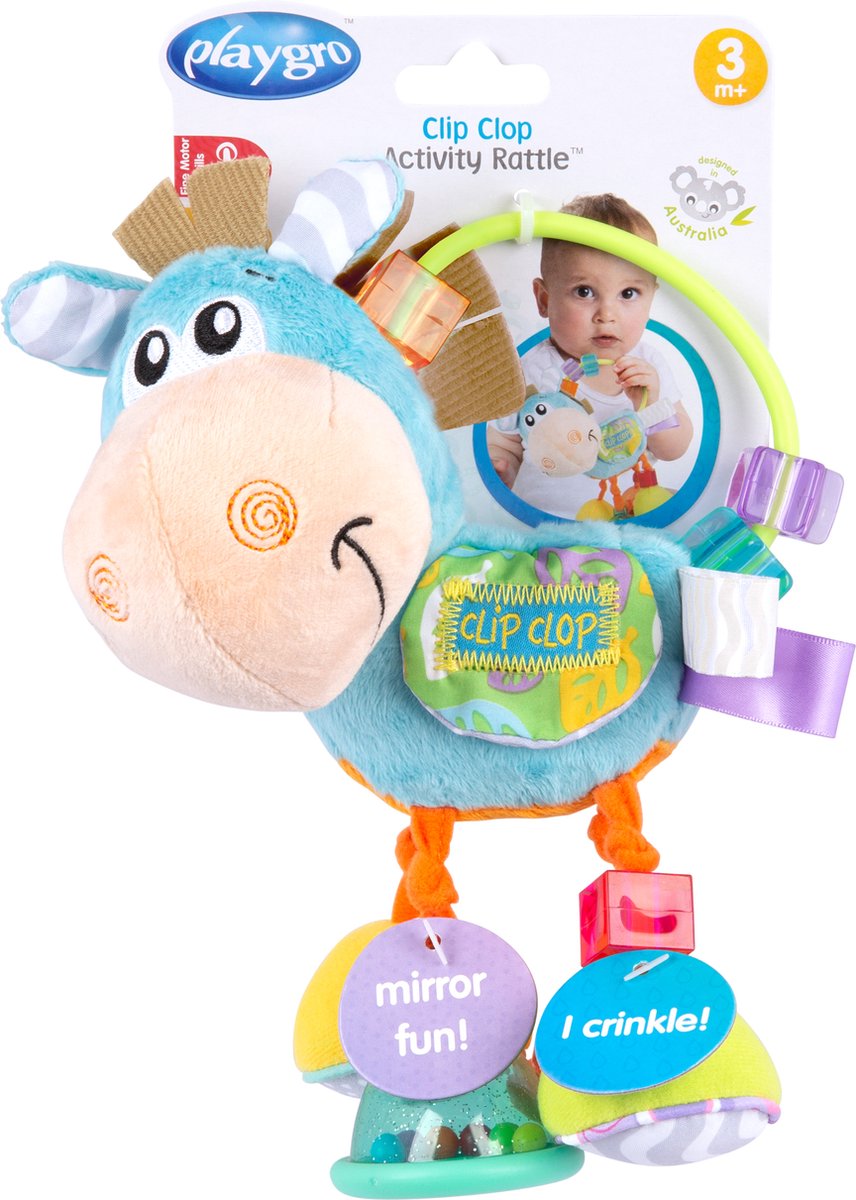 Playgro Clip Clop Activiteitenrammelaar - Blauw