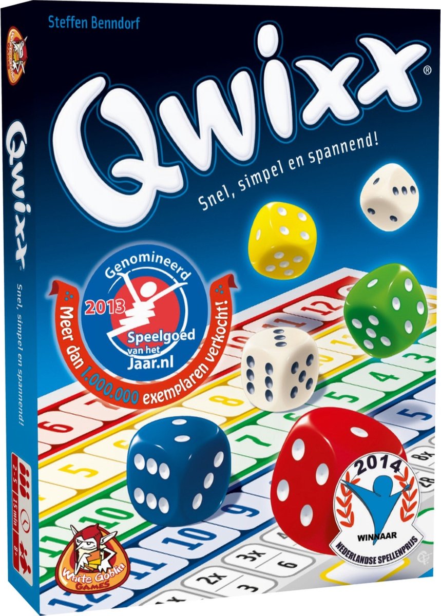 White Goblin Games Qwixx Dobbelspel voor Feestelijke Avonden
