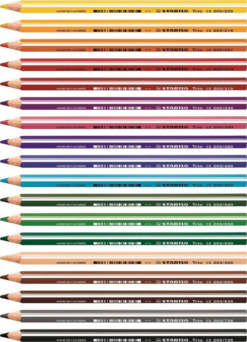STABILO Trio Dikke Kleurpotloden - Set van 24 Kleuren