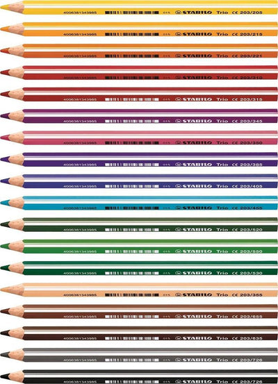 STABILO Trio Dikke Kleurpotloden - Set van 24 Kleuren