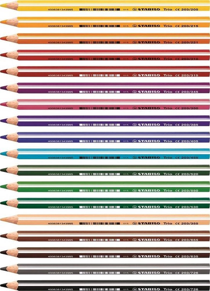 STABILO Trio Dikke Kleurpotloden - Set van 24 Kleuren