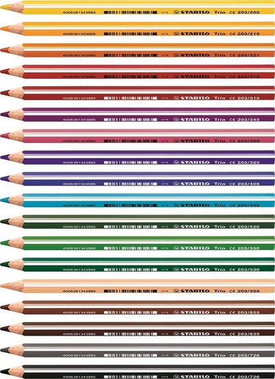 STABILO Trio Dikke Kleurpotloden - Set van 24 Kleuren