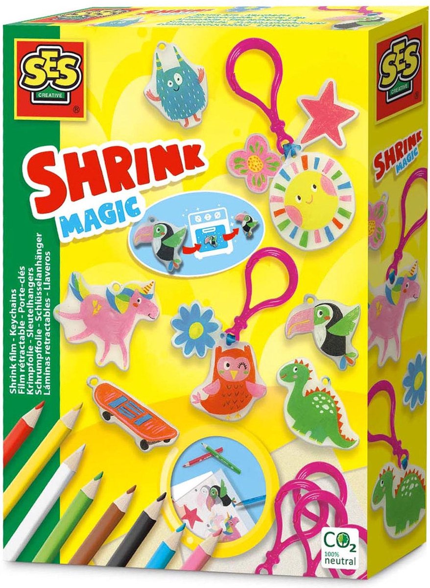 SES Creatieve Sleutelhanger met Krimpfolie