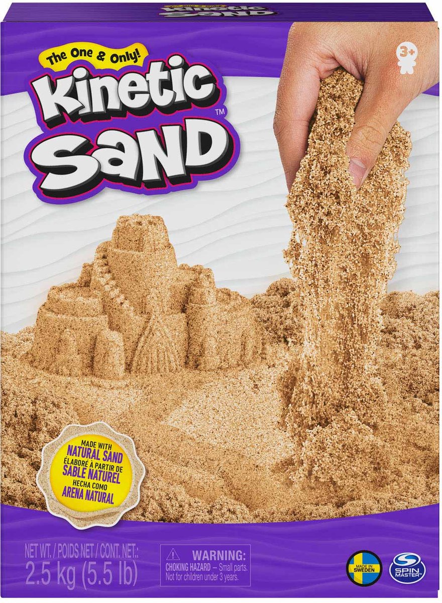 Kinetic Sand Natuurlijk Bruin Zand - 2,5 kg voor Creatief Spel