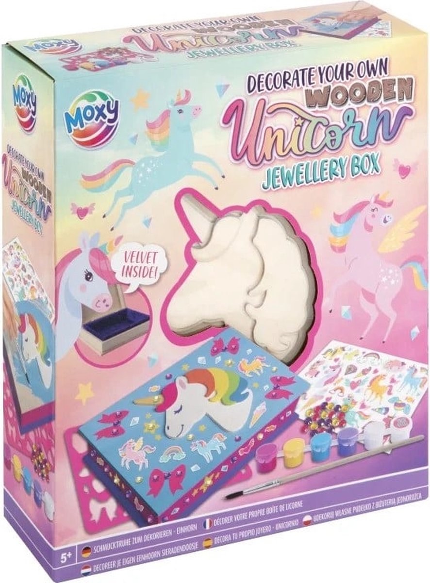 JOYA CREATIVE Unicorn Sieradendoosje DIY - Kindercraft Set
