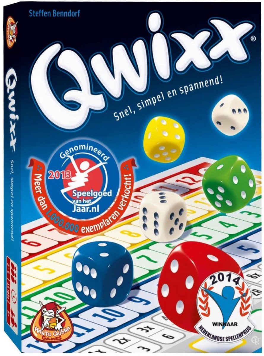White Goblin Games Qwixx Dobbelspel voor Feestelijke Avonden