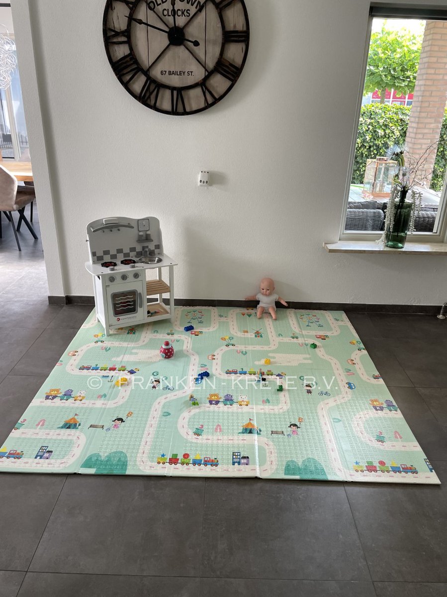 Sans marque XL Speelkleed Dubbelzijdig Plooibaar 180x200cm